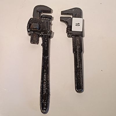 A Pair of Vintage Adjustable Wrenches including a Trimo Pipe Wrench