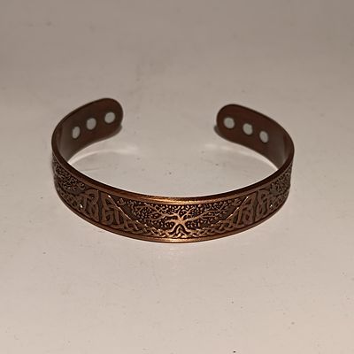Celtic Tree of Life Magnetic Copper Cuff Bracelet