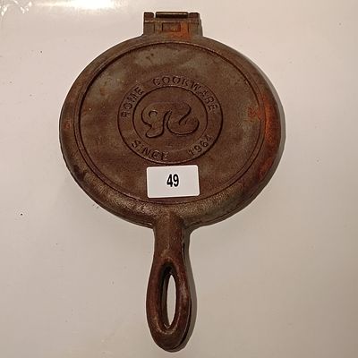 Rome Cookware Cast Iron Waffle Iron