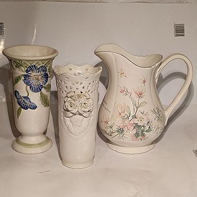 A Trio of Ceramic Tableware Including a Royal Winton Pitcher