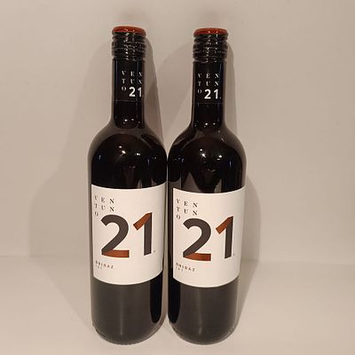 A Pair of Ventuno 2021 Shiraz Wine