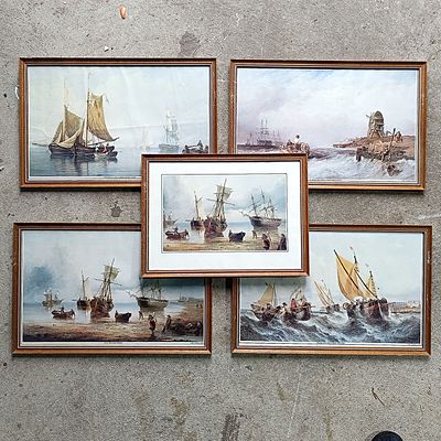 A Collection of Maritime Prints after William Clarkson Stanfield and William Callcott Knell