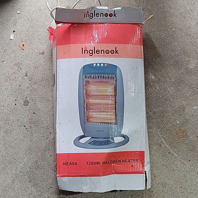 Inglenook Model HEA04 1200W Halogen Heater in Original Packaging