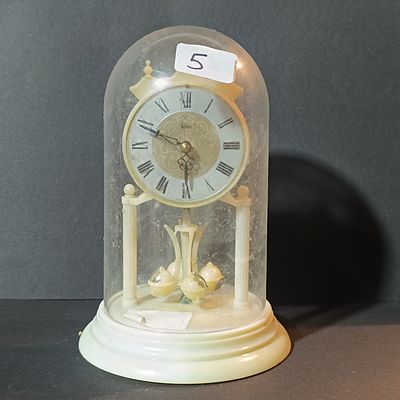 Acctim German Anniversary Style Mantel Clock under Plastic Dome
