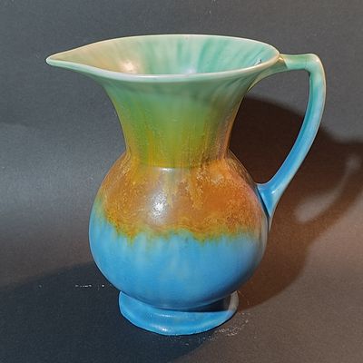 Beswick Ware Art Deco Drip Glaze Earthenware Pitcher Approx. 20 cm high
