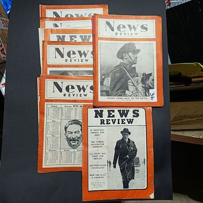 An Assortment of News Review The First British Newsmagazine World War II Era Issues 1941-1943
