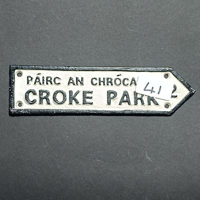 Cast Iron Croke Park Bilingual Directional Sign