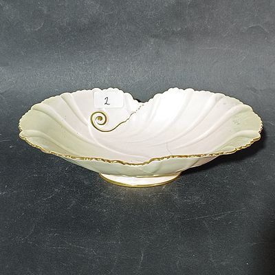 Vintage Carlton Ware Lusterware Double Shell Pedestal Dish