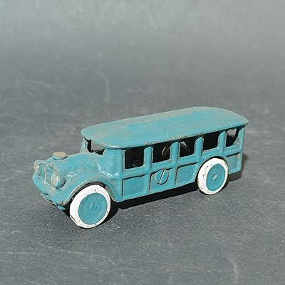 Vintage Six-Window Parlor Toy Bus, Attributed to A.C. Williams