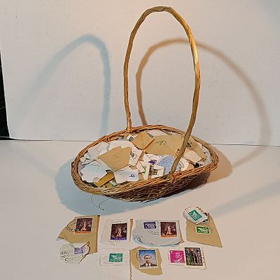 UK and World Mid-20th Century Assortment of Vintage Stamps