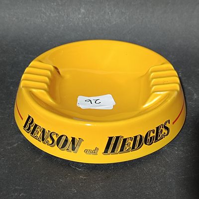 Wade PDM Benson and Hedges Yellow Ceramic Advertising Ashtray