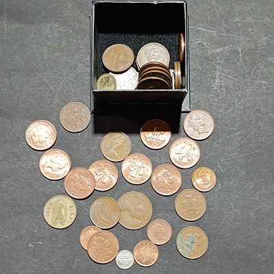 A Collection of UK, Irish, and US Coins