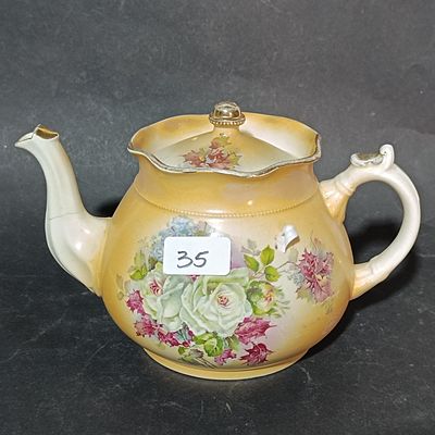 Arthur Wood Longport England Floral Earthenware Teapot