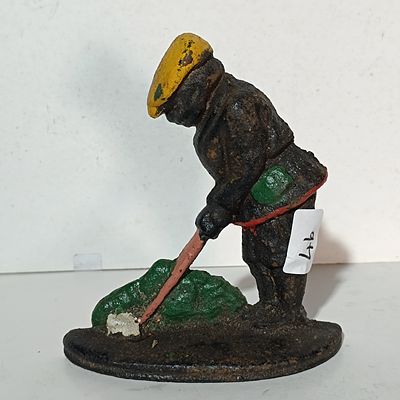Vintage Cast Iron Golfer Doorstop