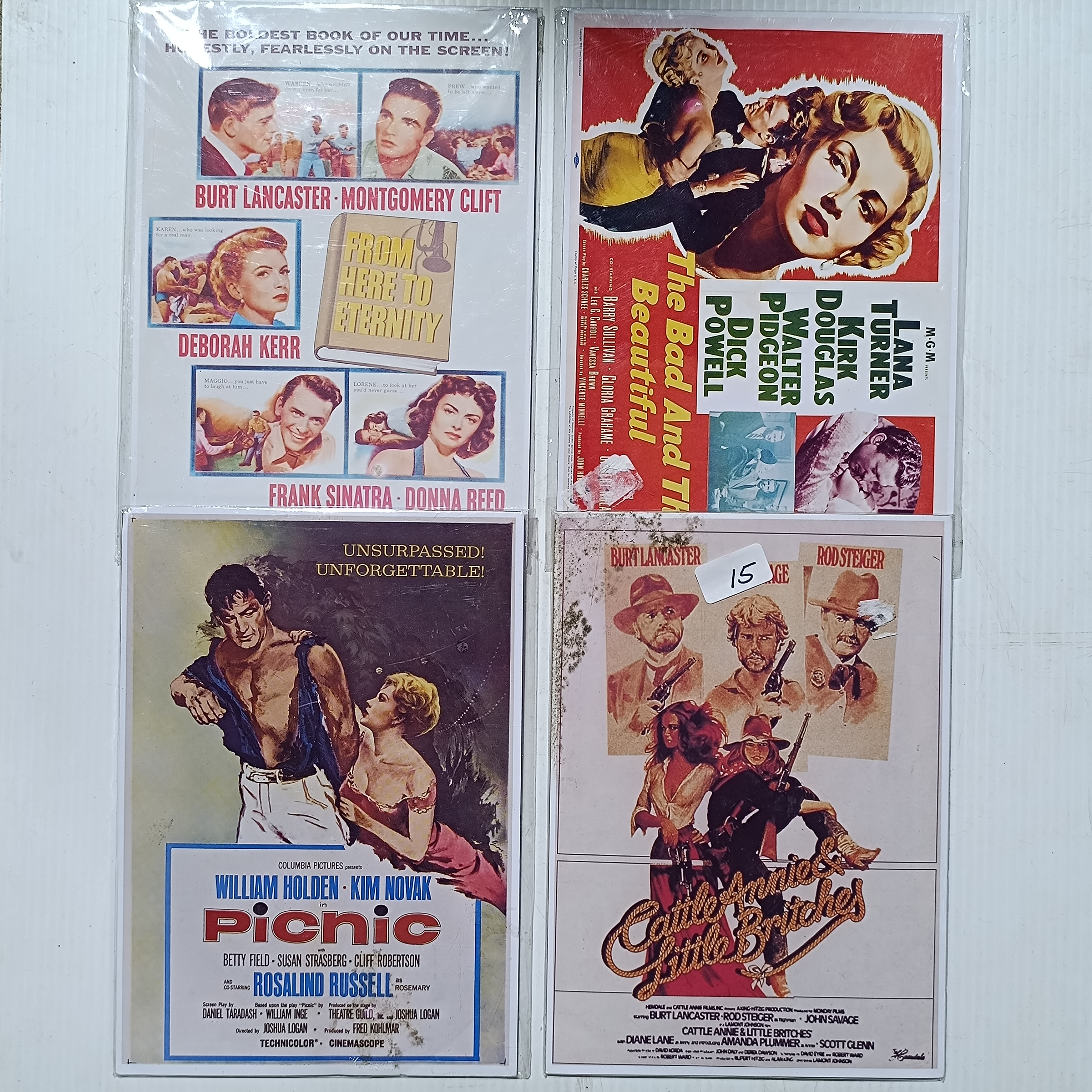 A Collection of Vintage Hollywood Movie Lobby Cards and Promotional Posters
