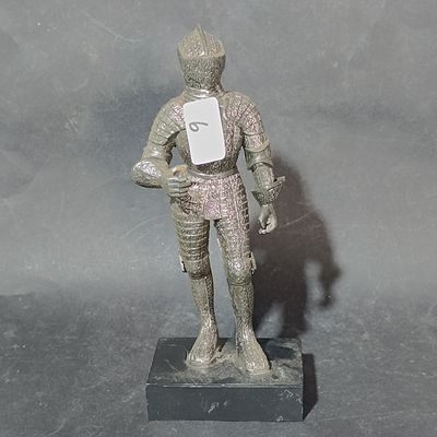Ceremonial Knight in Renaissance Style Plate Armor Figurine - Approx. 24 cm