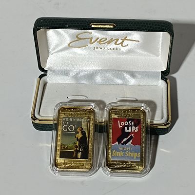 A Pair of Tristan da Cunha 2014 The World at War One Crown Commemorative Ingots