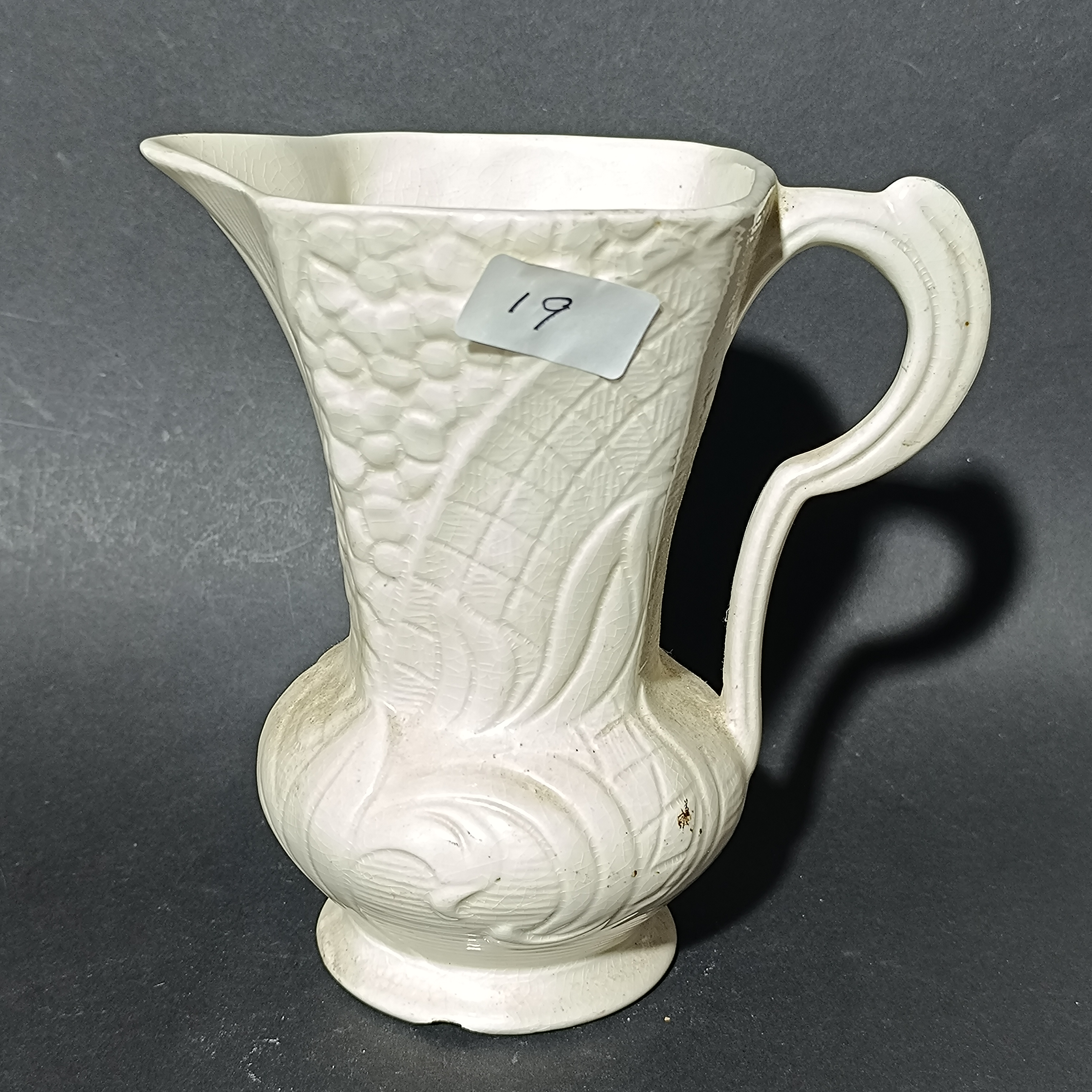Melba Ware English Relief Molded Earthenware Corn Pattern Pitcher