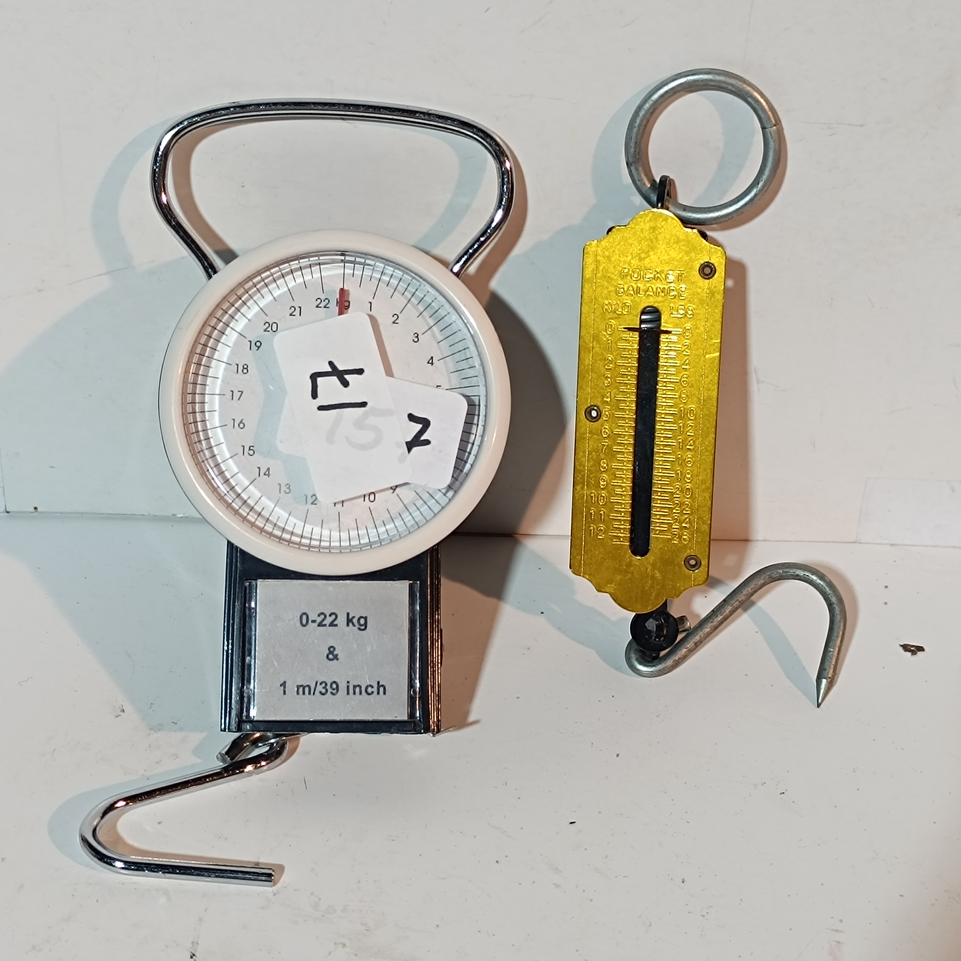 Two Portable Hanging Spring Balance Scales Including Dial and Pocket Models
