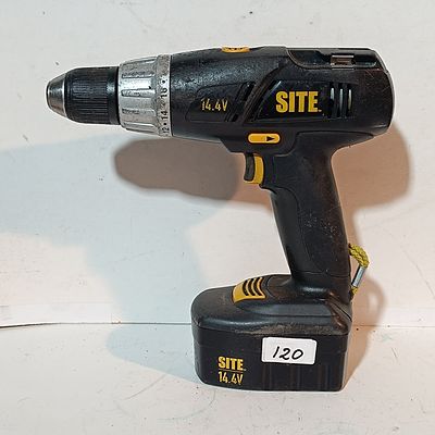 SITE 14.4V Cordless Drill Driver with Battery