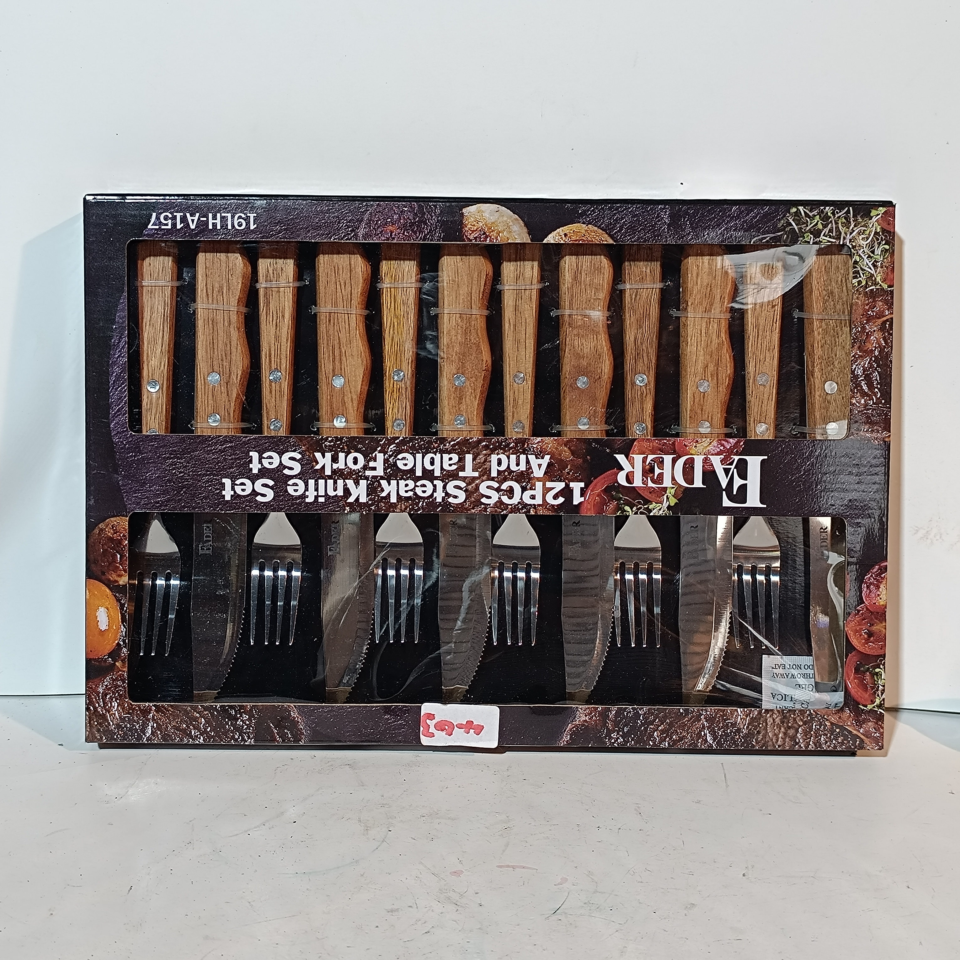 FADER 12 Piece Steak Knife and Table Fork Set Model 19LH-A157