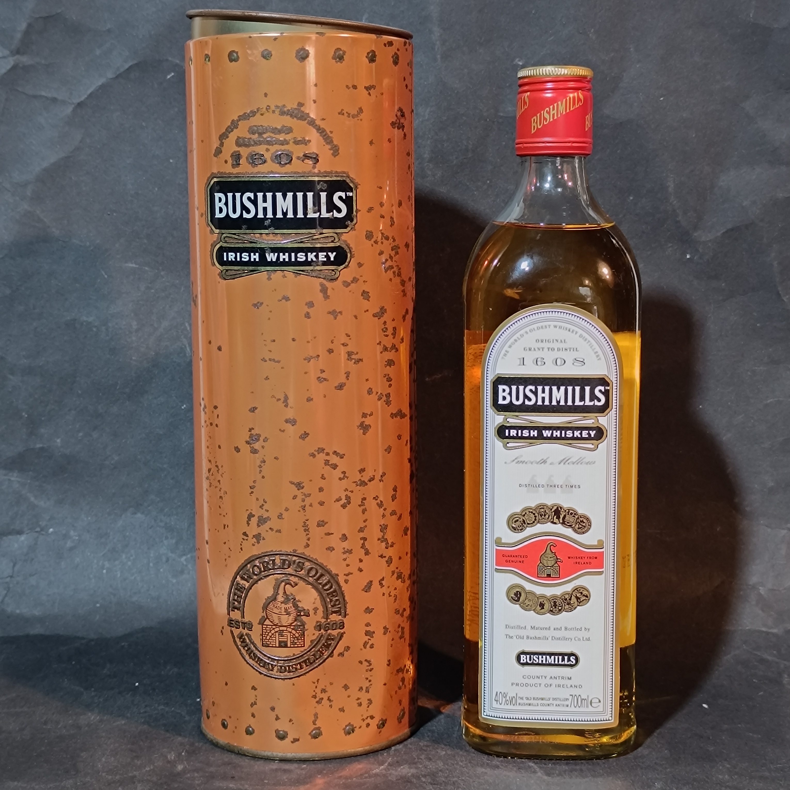 Bushmills Original Irish Whiskey 700ml Bottle with Presentation Tin