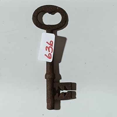 Antique Wrought Iron Warded Skeleton Key