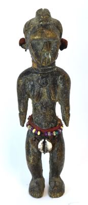 Solid Cast West African Bronze Figure. 9"H Condition: Part 1 of several sales to offer contents 