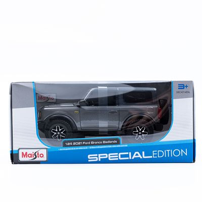 רכב מיניאטורי Ford Bronco Badlands 2021 Maisto Special Edition. דגם רכב Ford Bronco Badlands שנת 