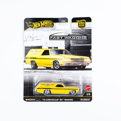 רכב מיניאטורי מסדרת Hot Wheels Premium Car Culture מדגם Chevrolet Chevelle SS Wagon 1970 בצבע 