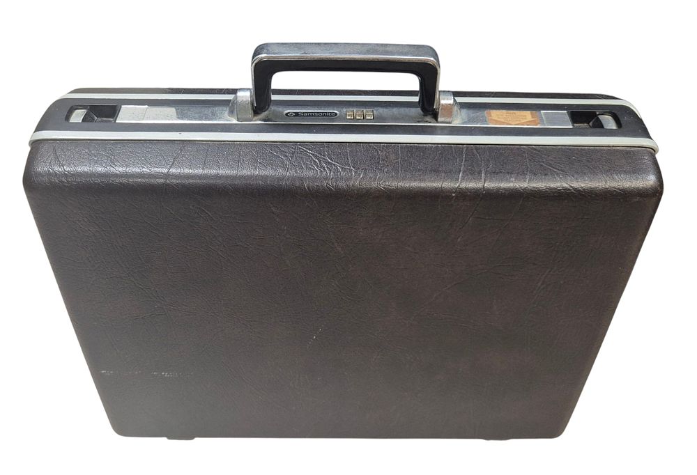 Samsonite attaché case, belonged to head of a department in the Mossad. 
46cm x 42cm x 14cm.