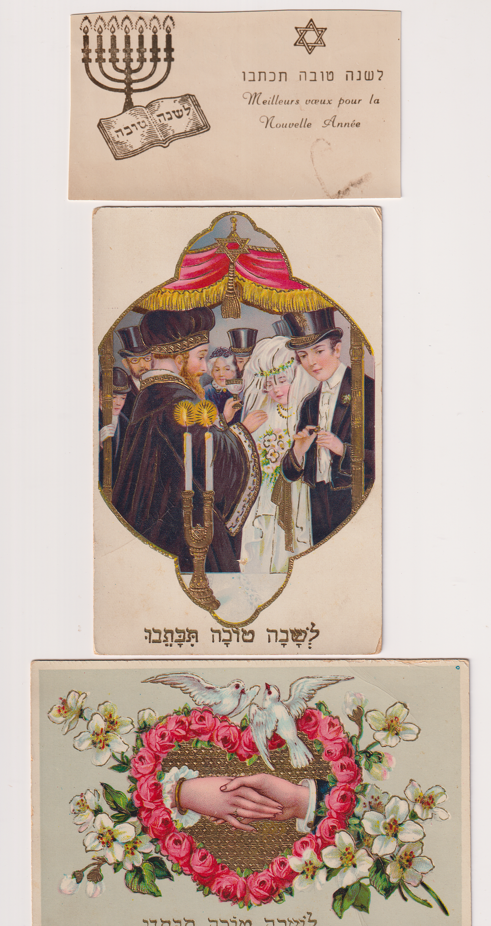 Three shanot tovot; two from Germany and one from France.