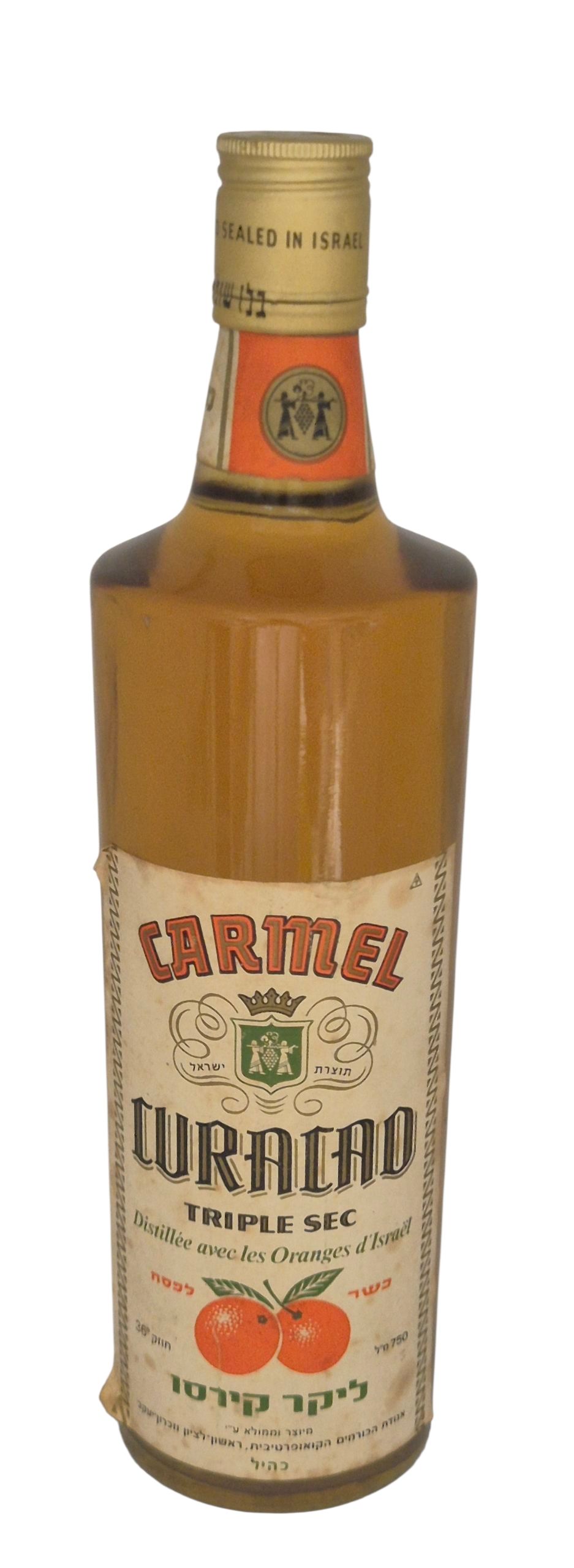 ליקר קירסו, יקבי כרמל - הבקבוק סגור ומלא, 36% אלכוהל, 750 מ"ל. 
*איסוף מהחנות בלבד.