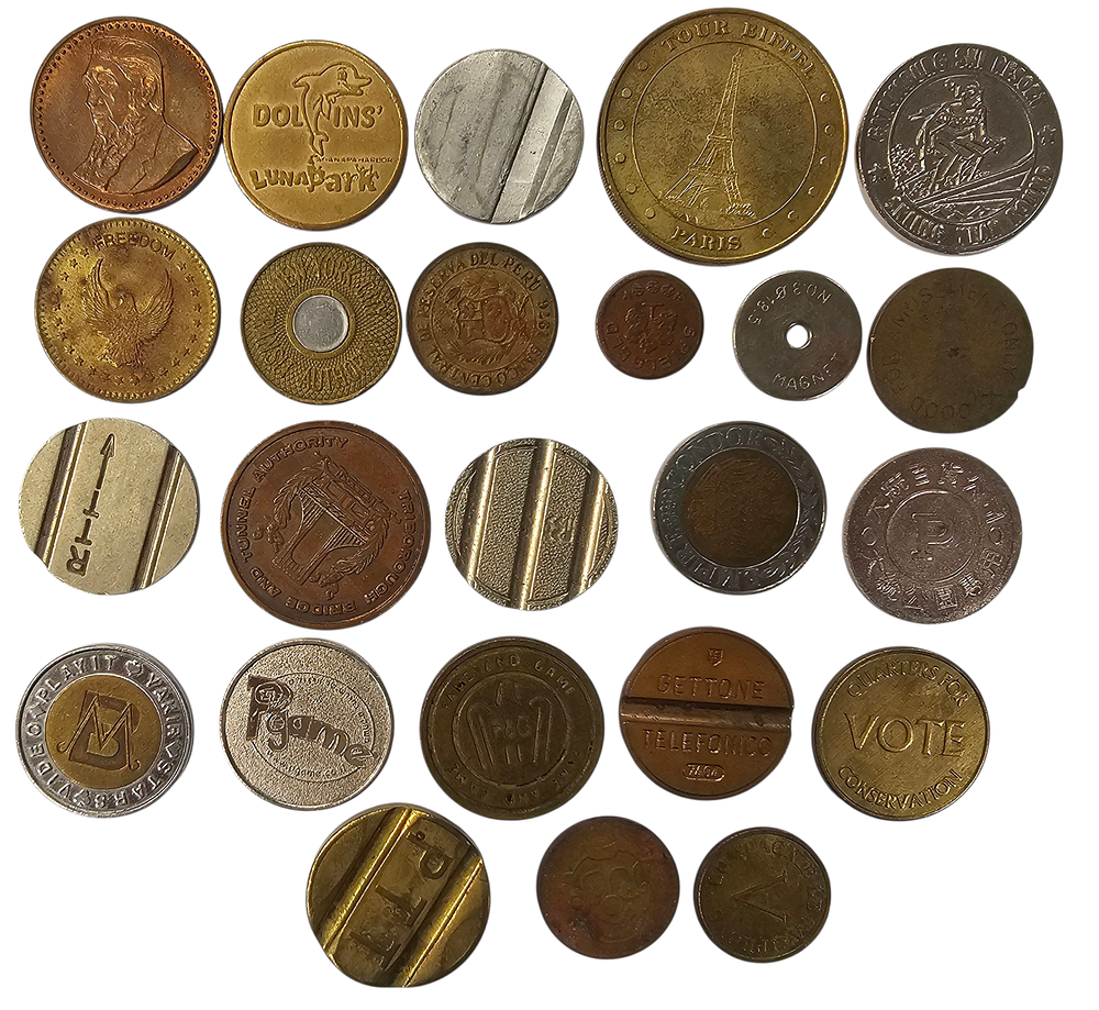 25 אסימונים/טוקנים שונים