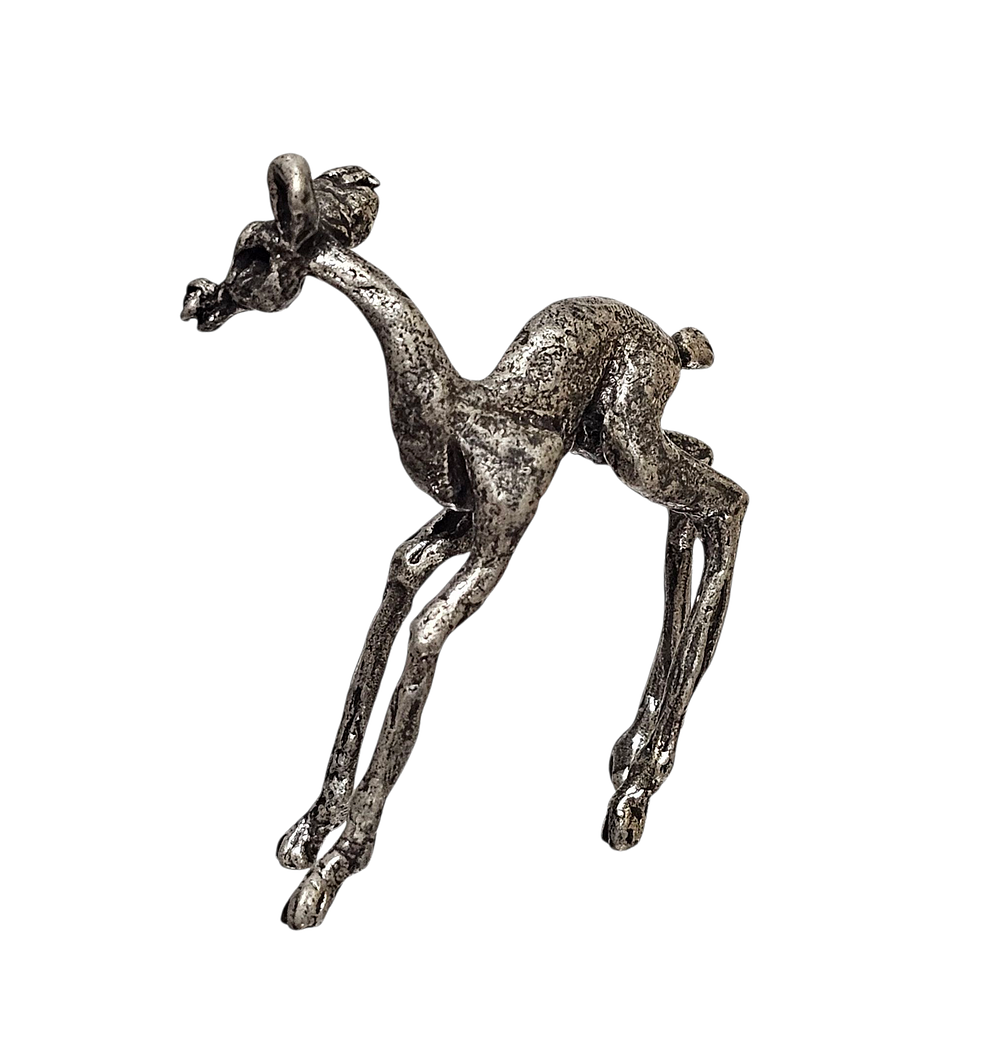 Silver miniature "Bambi" deer. Made in Italy. 
Weight: 14.61g. 
5cm height x 4cm