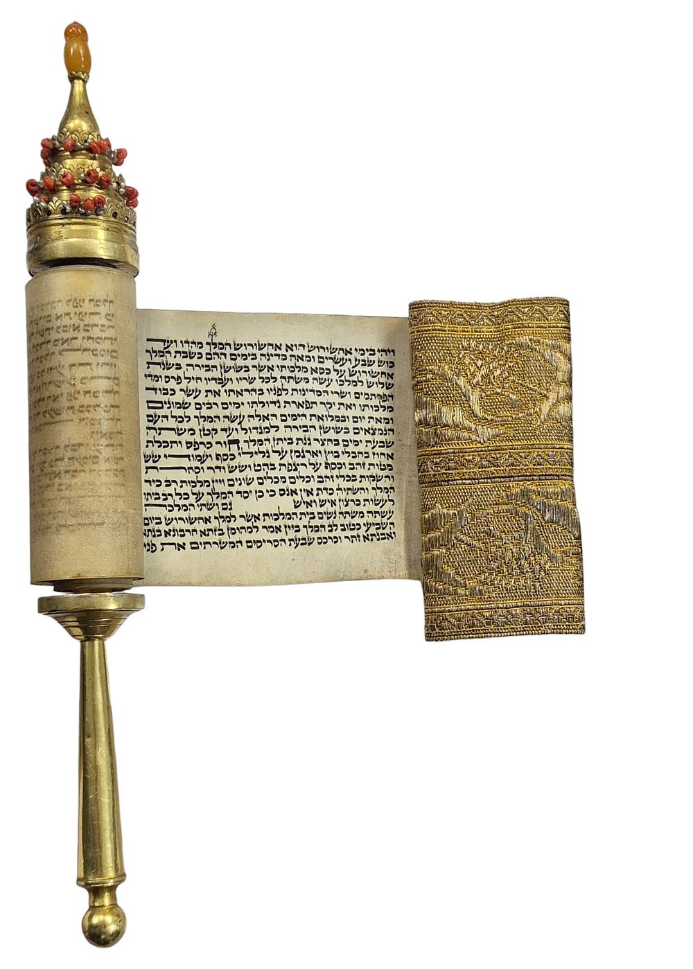 מגילת אסתר המלך מוזיאלית- אימפריה עות'מאנית האמצע המאה ה-19. 
מגילת אסתר על קלף, בבית מפואר 