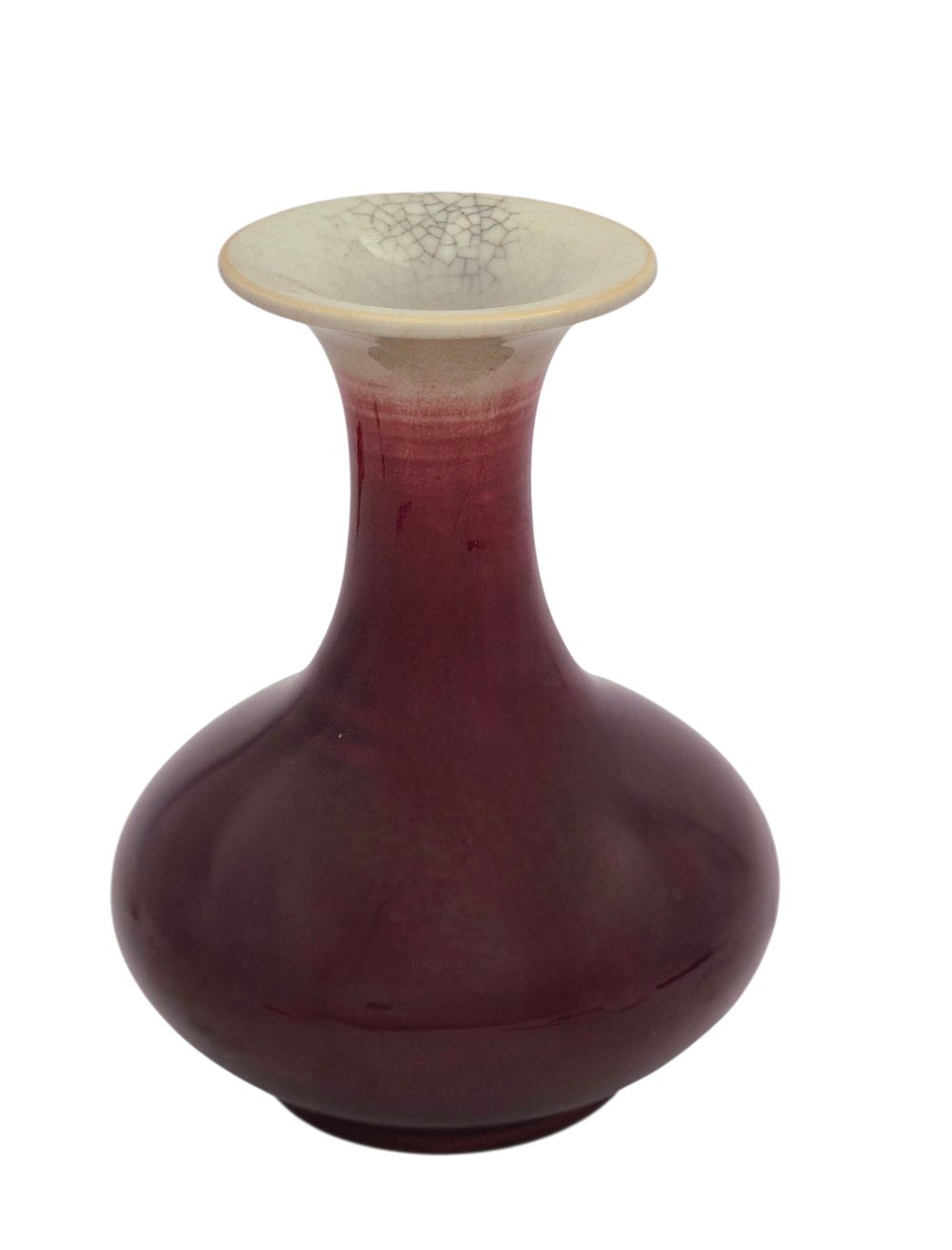 Sang de Boeuf (oxblood glaze) Chinese ceramic vase. 
17cm height. 
In good condition.