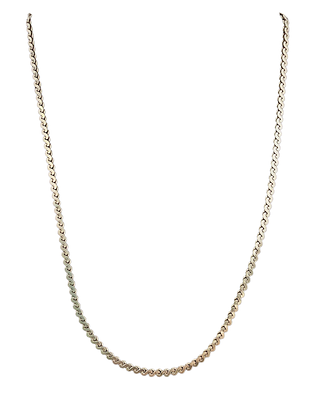 שרשרת כסף 925 סטרלינג- צמה שטוחה בסגנון עדין. 
משקל ומידות : 4.25 גרם, אורך 47.5 ס"מ.