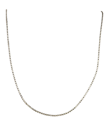 שרשרת כסף 925 סטרלינג - עשוי חוליות מלבניות חלולות, סגנון עדין. 
משקל ומידות : 1.62 גרם 