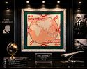 Karl Lagerfeld framed silk scarf titled "Flight Plan", designed by the renowned German-born Image - 5