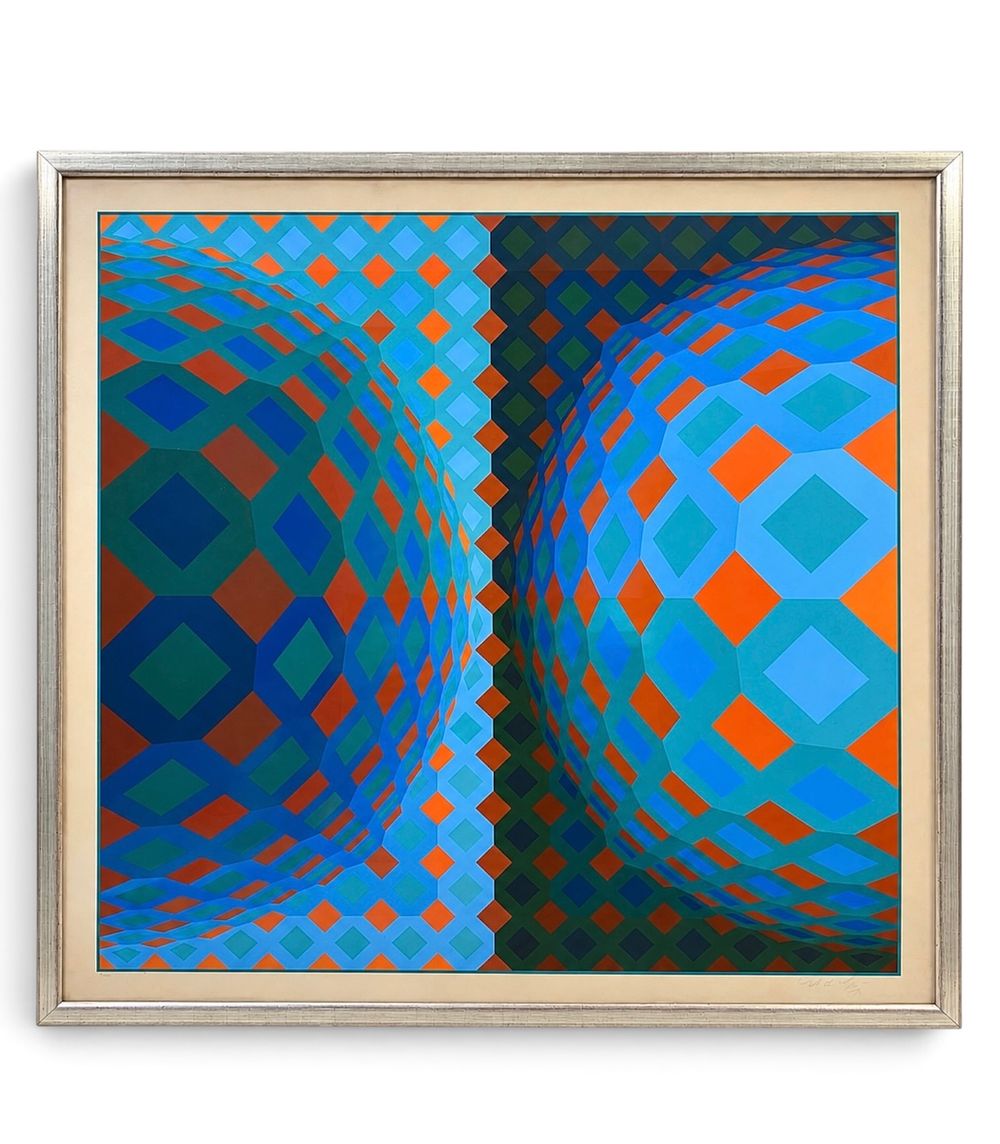 Victor Vasarely – Pokol AA, 1975, Op Art. Signed and marked with the atelier stamp, 93/250. In 