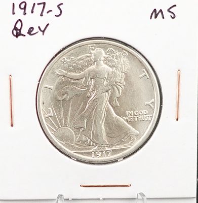 1917-S Walking Liberty Half Dollar. This is a MS Coin! Great Luster and Details!