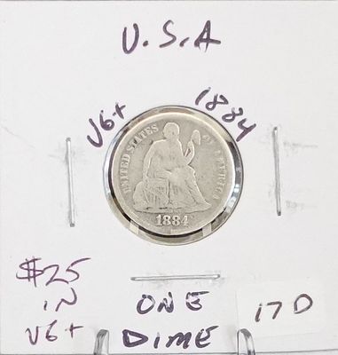 1884 Seated Dime. Nice Details