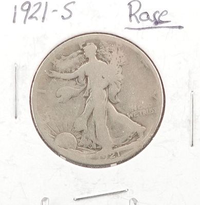 1921-S Walking Liberty Half Dollar. This is the Key Date. Nice Details
