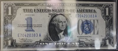 1934 $1 Silver Certificate . Excellent Note! Great Corners and Centered