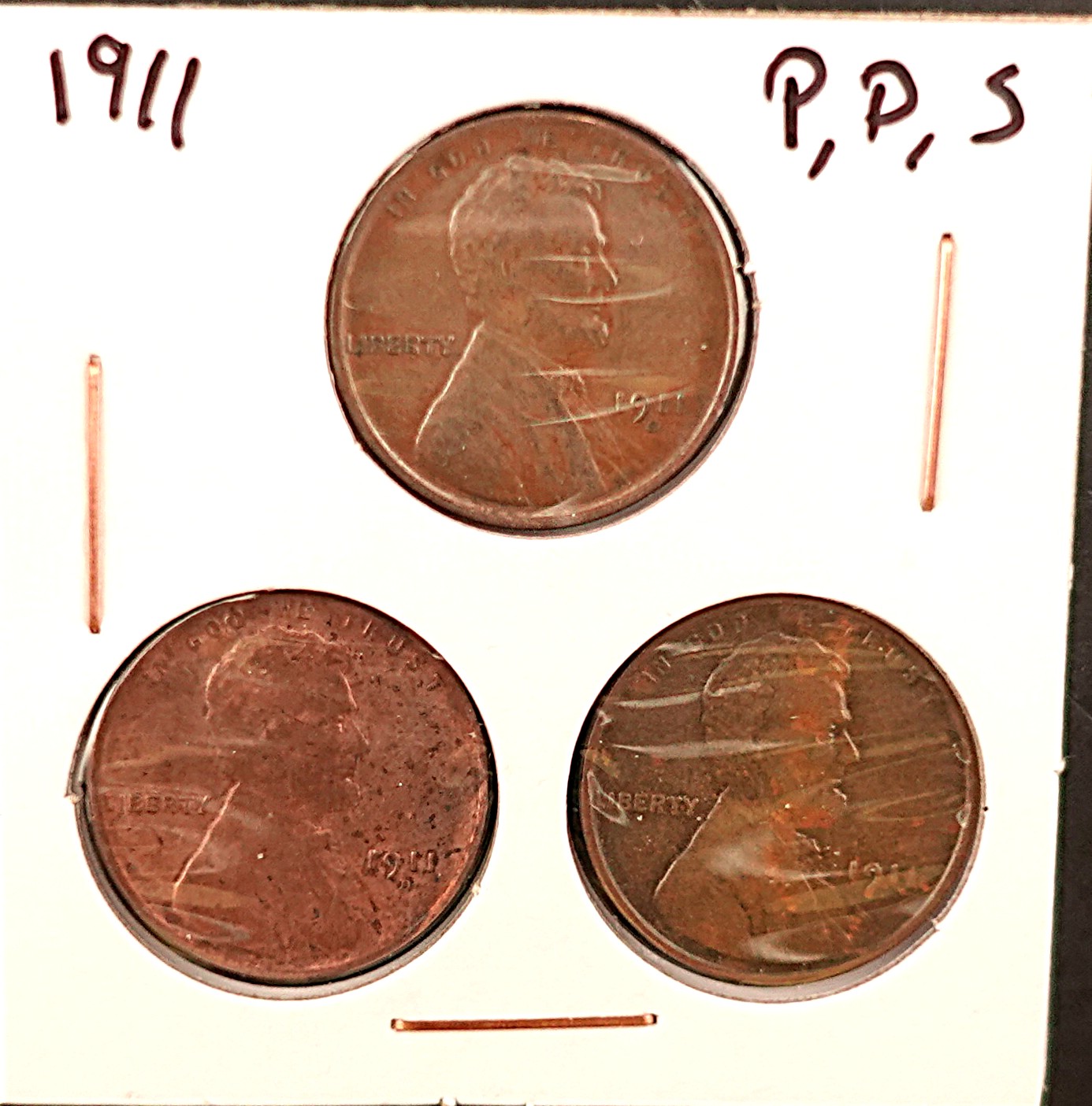 Set of 1911 Wheat Cents