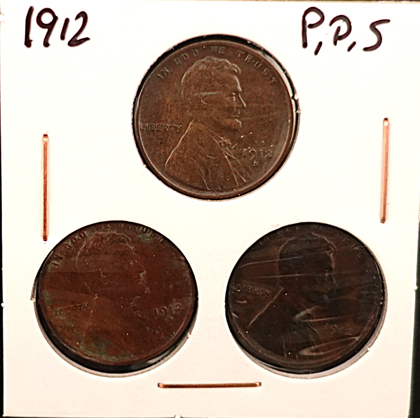 Set of 1912 Wheat Cents