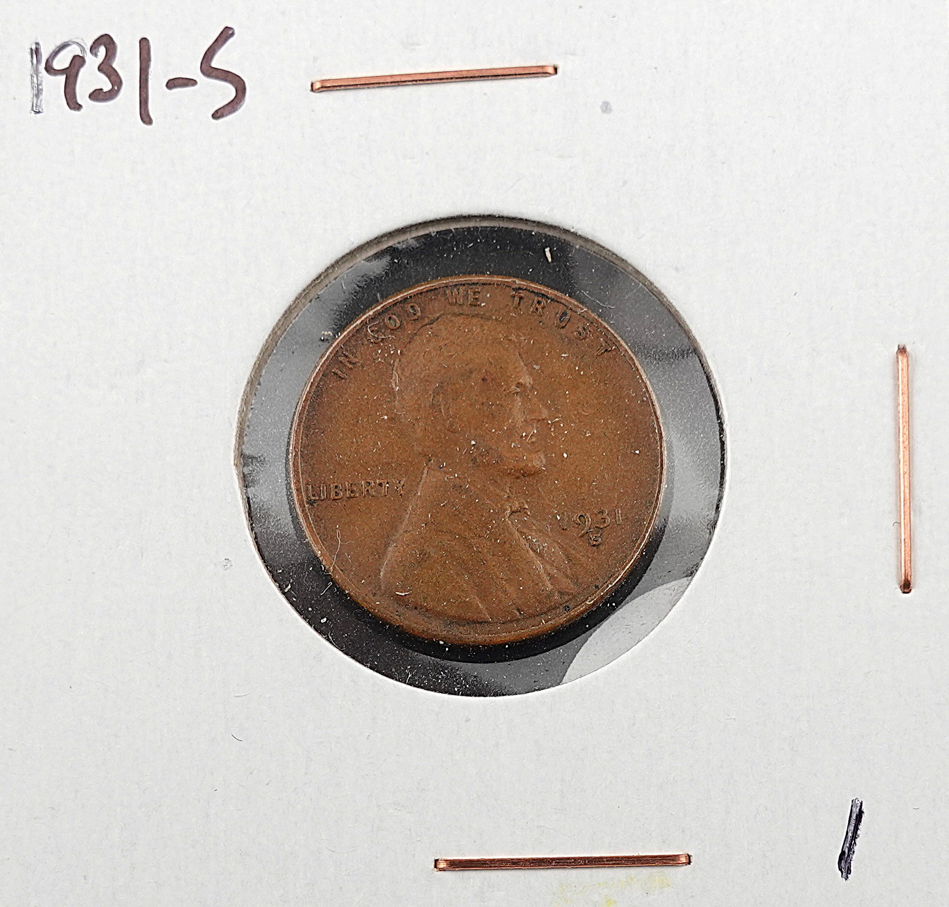 1931-S Wheat Cent