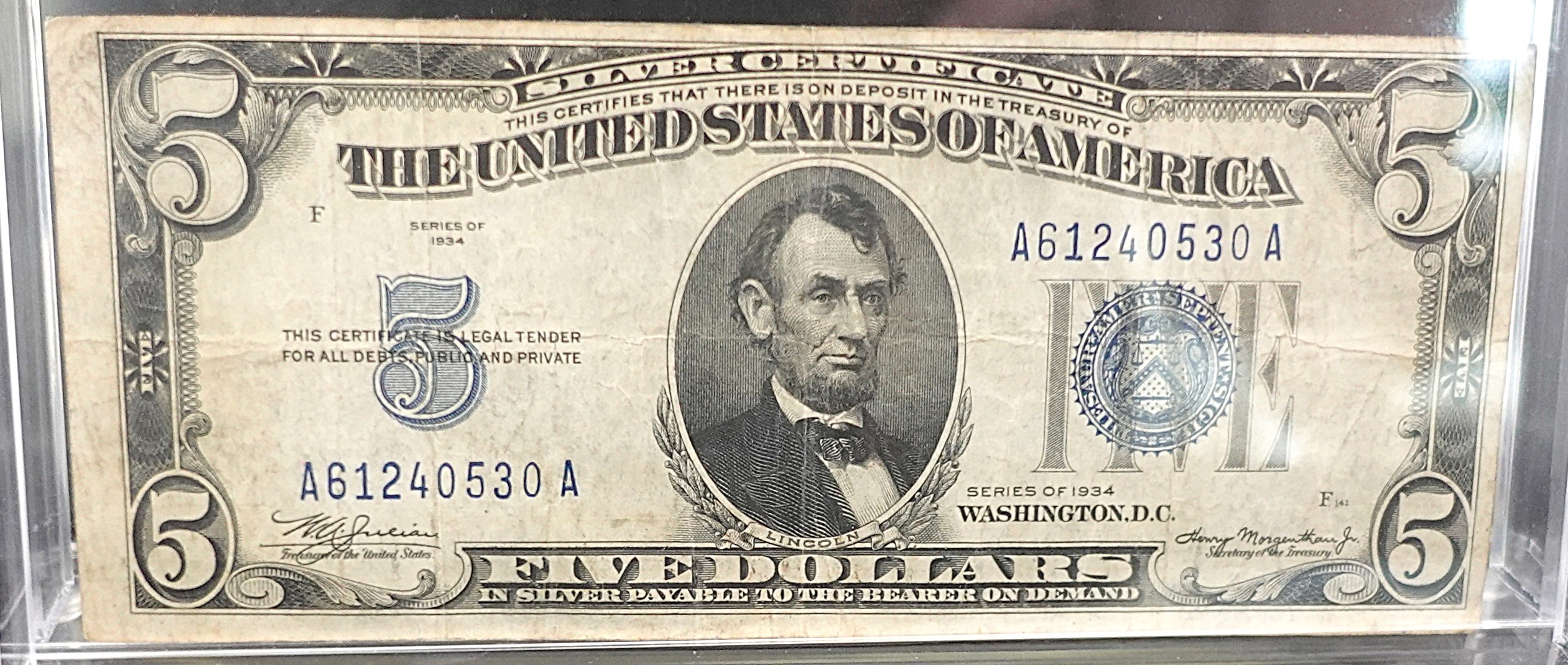 1934 $5 Silver Certificate