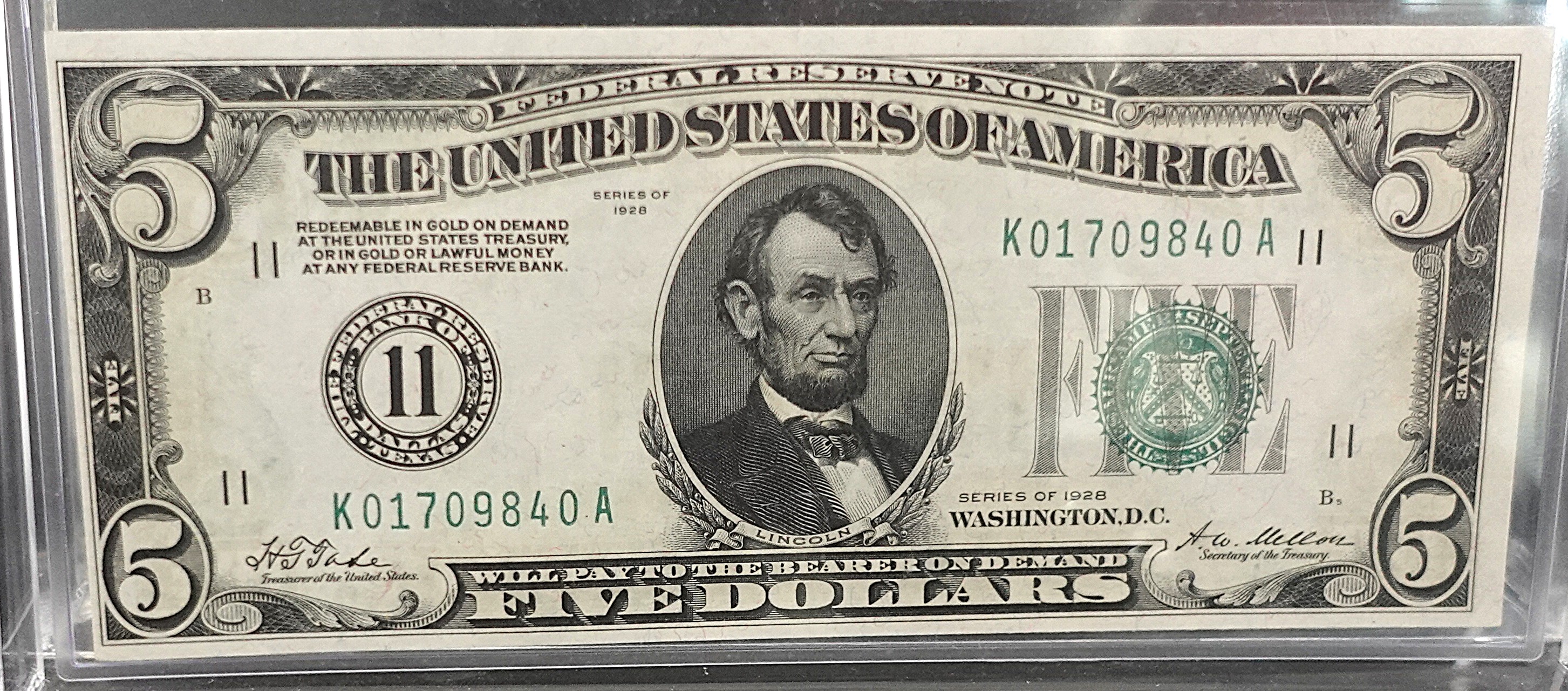 1928 $5 Note